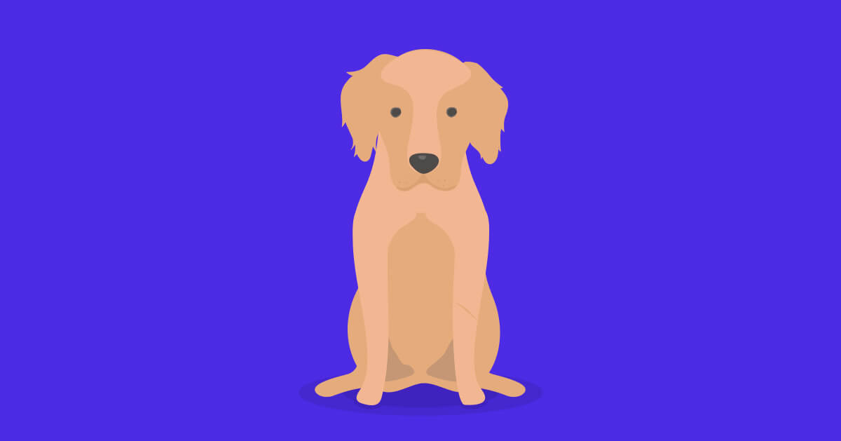 Ilustração de Cachorro representando a Datadog